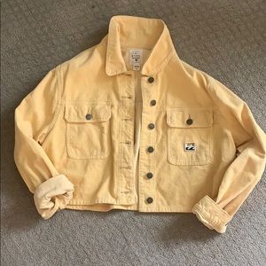 Billabong cropped yellow cord jacket